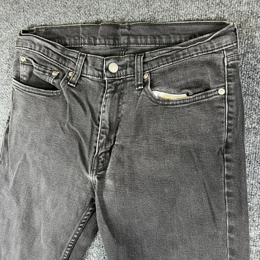 Levi's 511 Slim Fit Jeans Mens 32x27 Black Denim Cotton Low Rise Skinny Leg